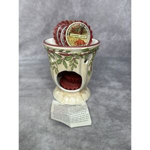 Vintage‎ Discontinued Cranberry Chutney Tart Warmer Ceramic Tea light